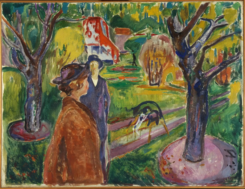 To kvinner i hagen - Edvard Munch