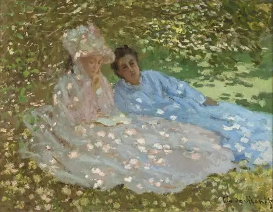 Deux femmes dans un jardin - Claude Monet image 1 reproduction artisanale de tableau