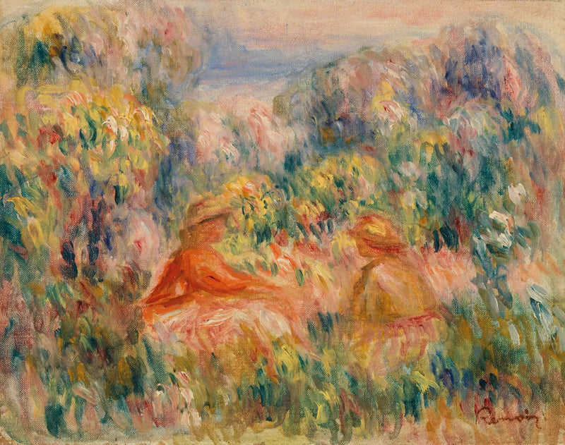 To kvinner i et landskap - Pierre-Auguste Renoir