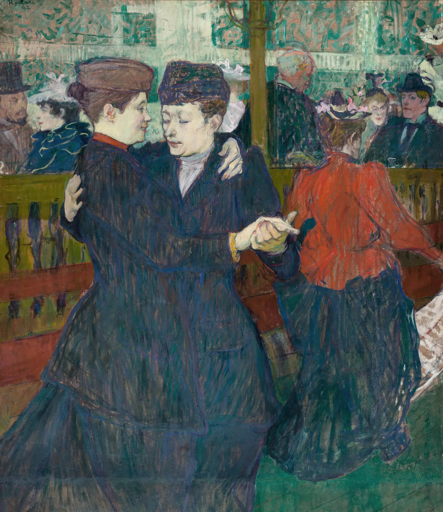 To kvinner danser på Moulin-Rouge - Henri de Toulouse-Lautrec