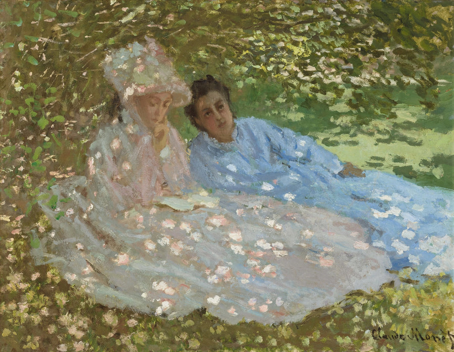 To kvinner i en hage, ca 1872 - Claude Monet