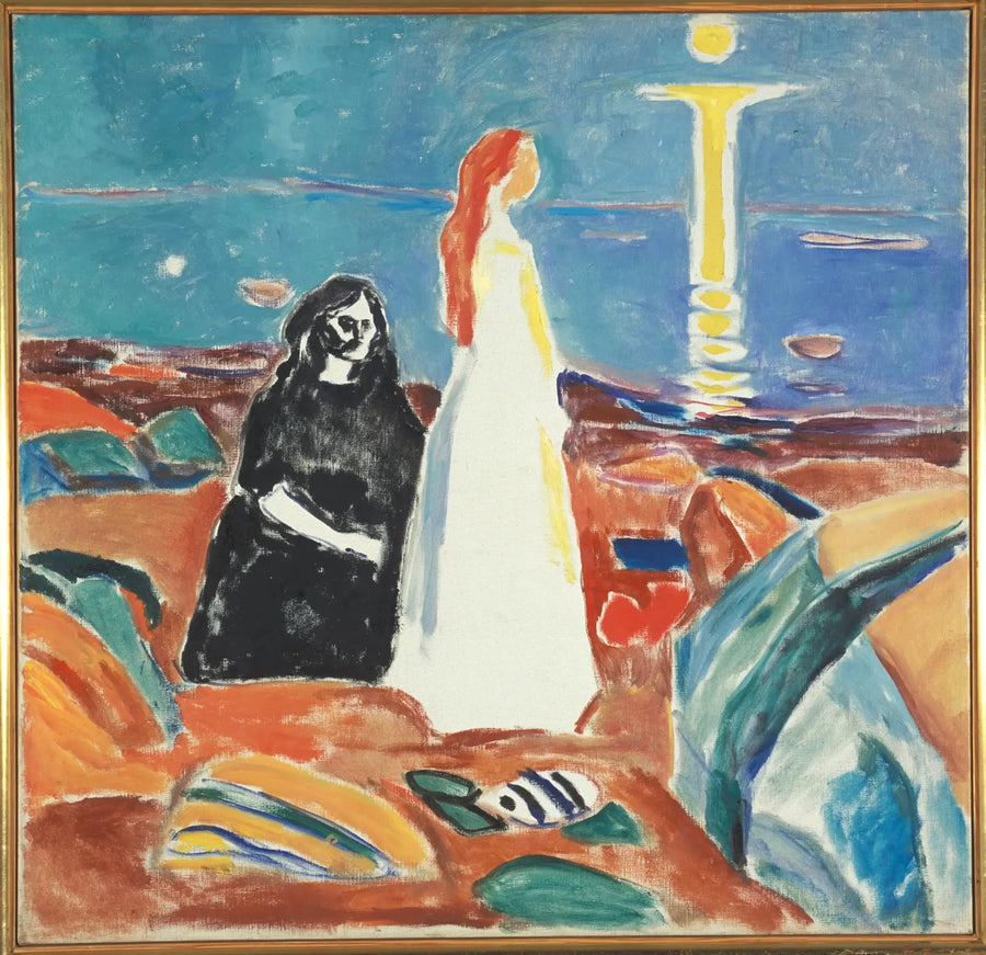 To kvinner ved bredden - Edvard Munch