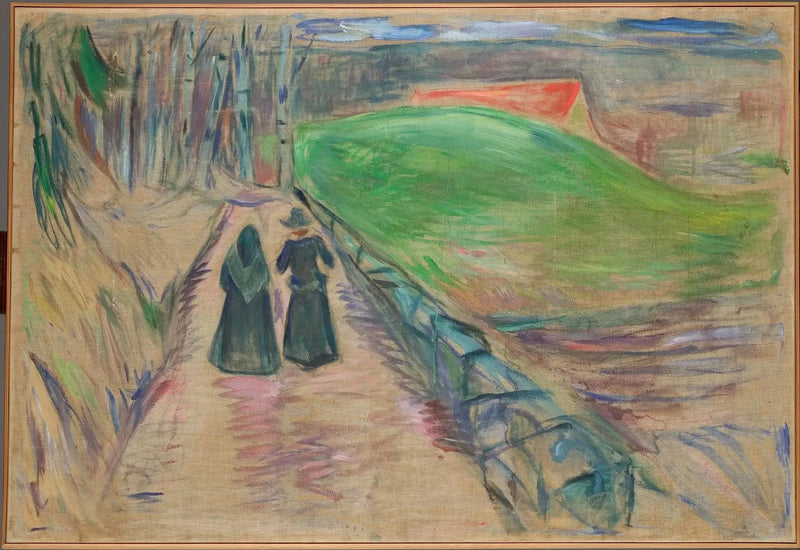 To kvinner på veien - Edvard Munch