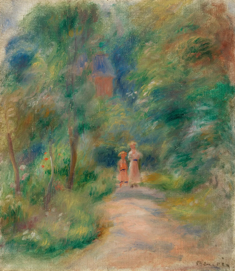 To figurer på en sti - Pierre-Auguste Renoir
