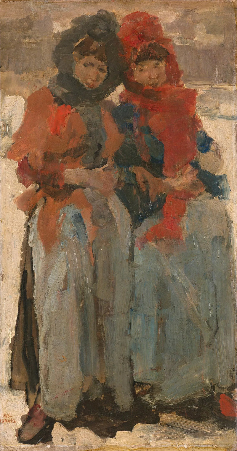 To jenter i snøen - Isaac Israëls