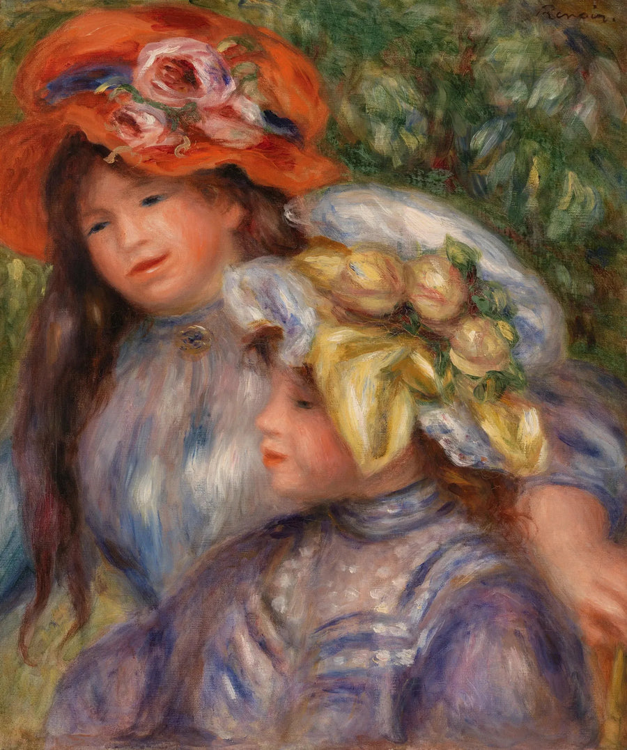 To jenter - Pierre-Auguste Renoir