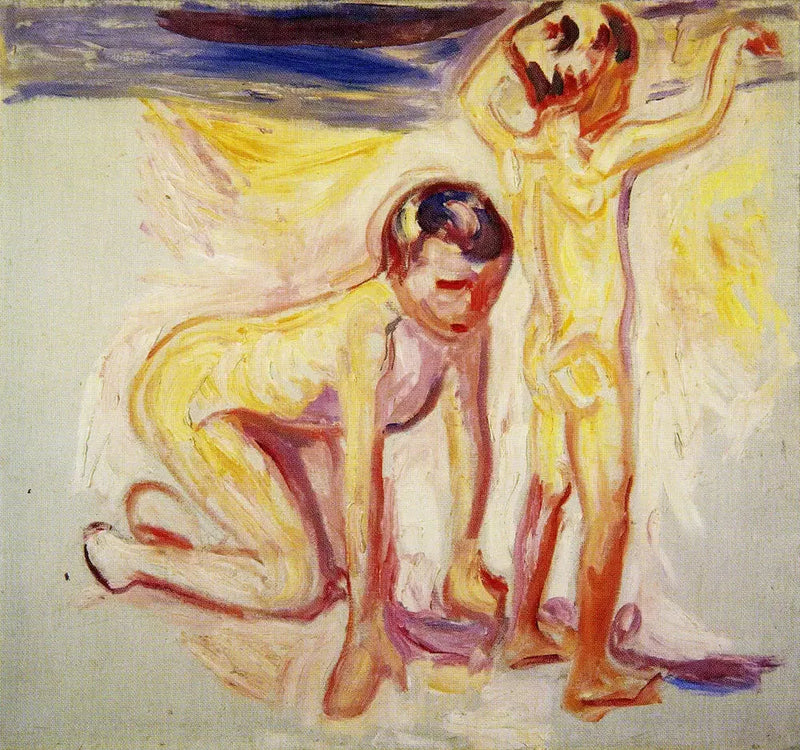 To gutter på stranden - Edvard Munch