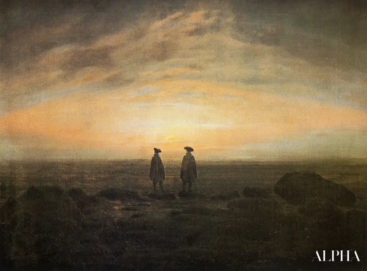 Deux Hommes au bord de la mer - Caspar David Friedrich - Reproductions de tableaux et peintures haut de gamme