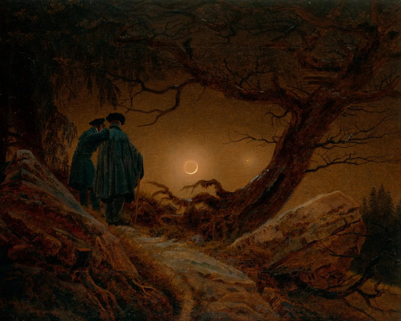 To menn som betrakter månen - Caspar David Friedrich