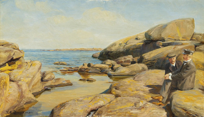 To menn på en strand på Bornholm. - H. A. Brendekilde

Source:
Deux hommes sur une plage de Bornholm. - H. A. Brendekilde