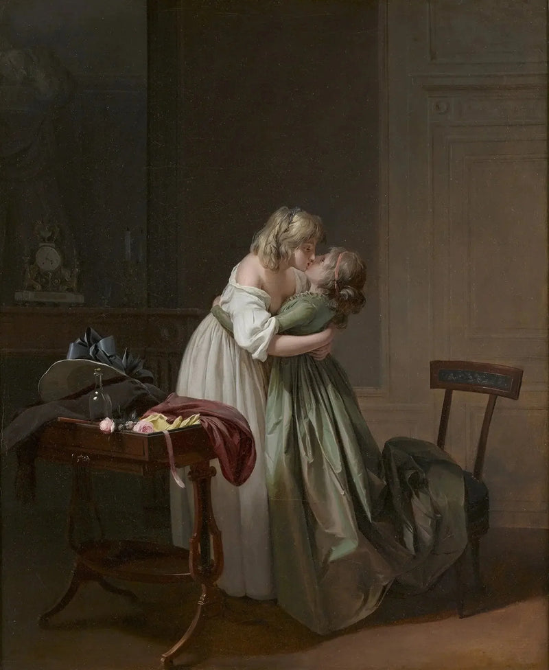 To unge kvinner som kysser hverandre - Louis-Léopold Boilly

Source:
Deux jeunes femmes s'embrassant - Louis-Léopold Boilly