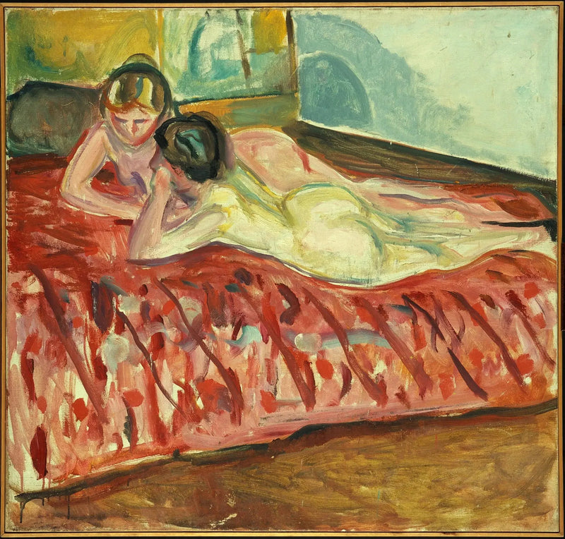 To liggende nudes - Edvard Munch