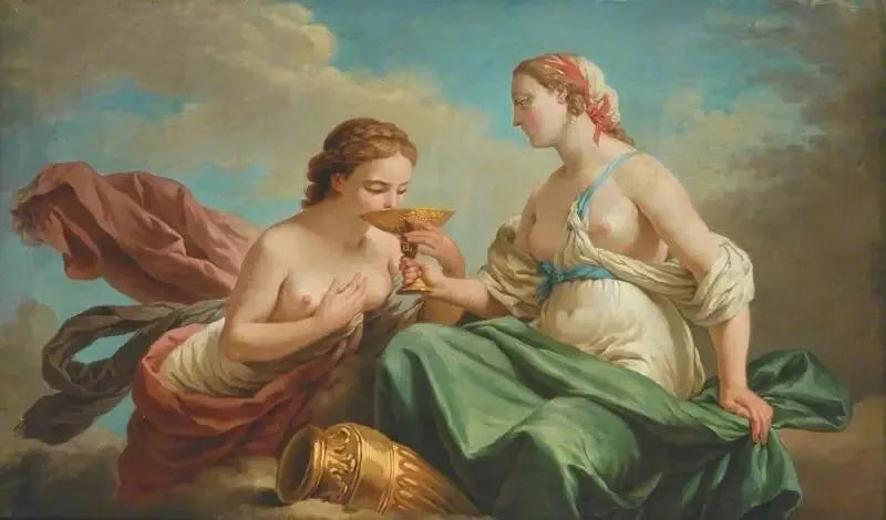 To nymfer, allegori av de fem sanser - Louis Jean François Lagrenée

Source:
Deux nymphes, allégorie des cinq sens - Louis Jean François Lagrenée