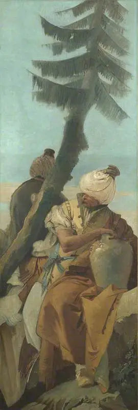 To Orientalske menn sittende under et tre - Giovanni Battista Tiepolo