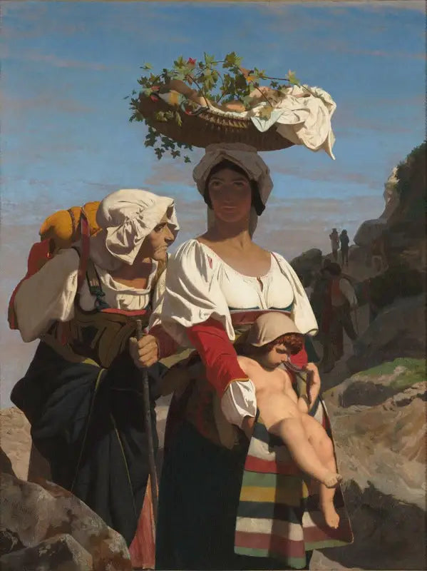 To italienske bønder og et barn - Jean-Léon Gérôme