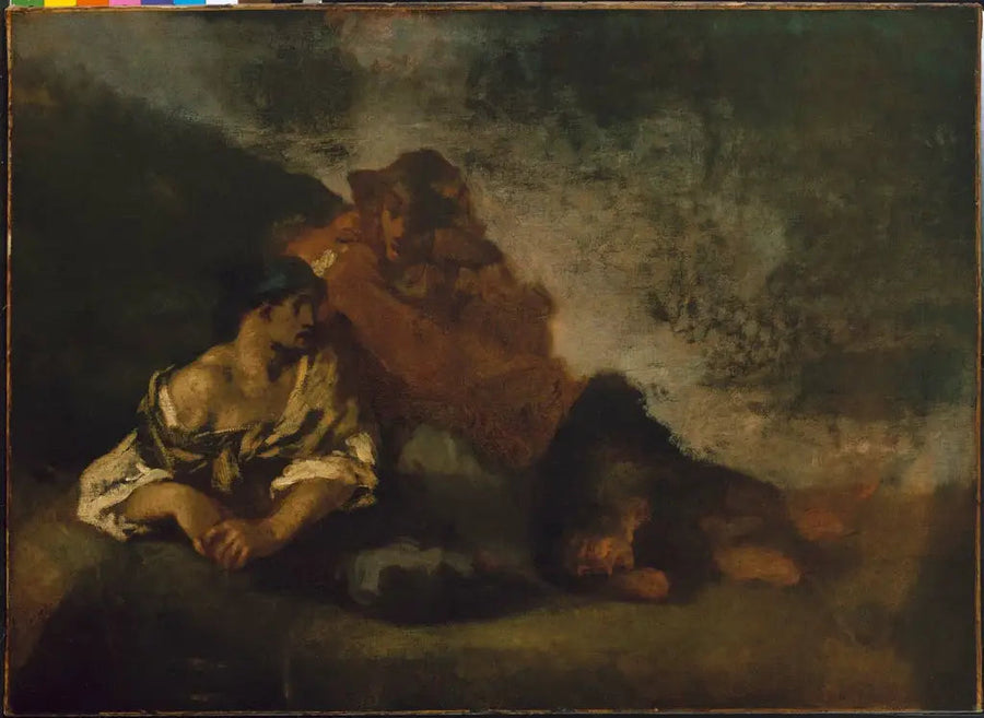 To personer som ligger - Jean-François Millet