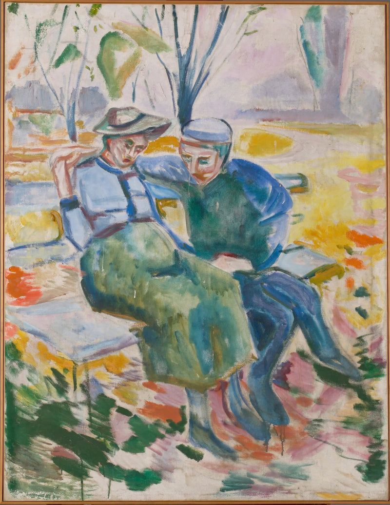 To personer på en benk - Edvard Munch