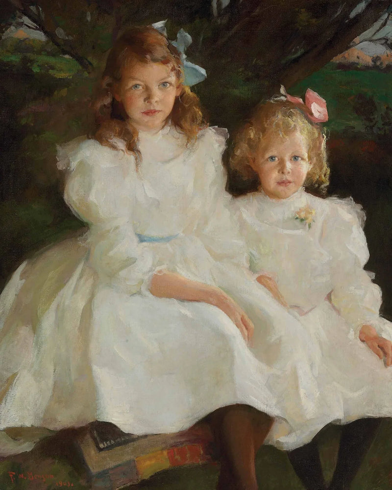 To små jenter - Frank Weston Benson
