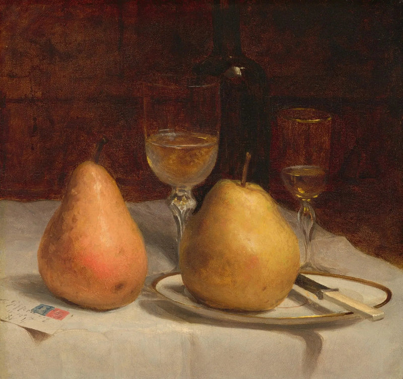 To pærer på et bord - Sanford Robinson Gifford