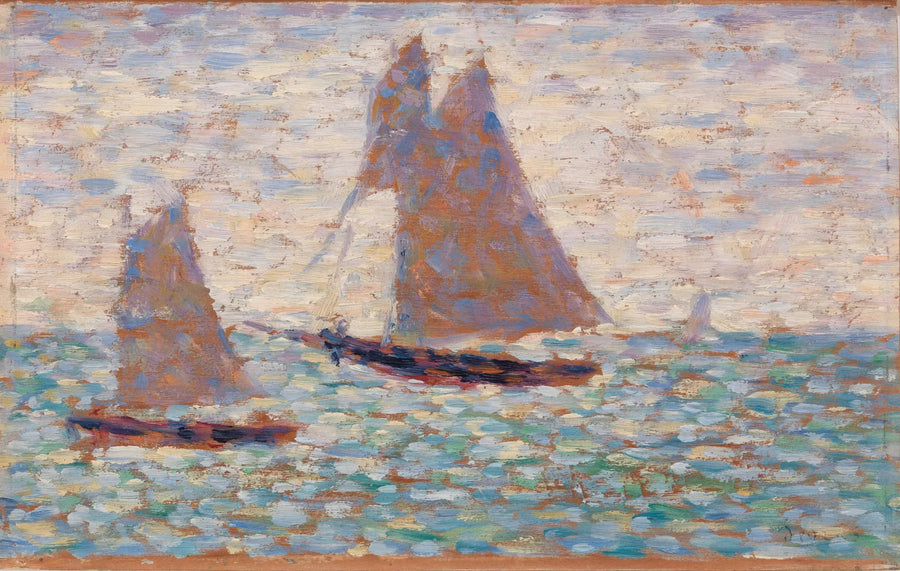 To seilbåter i Grandcamp - Georges Seurat