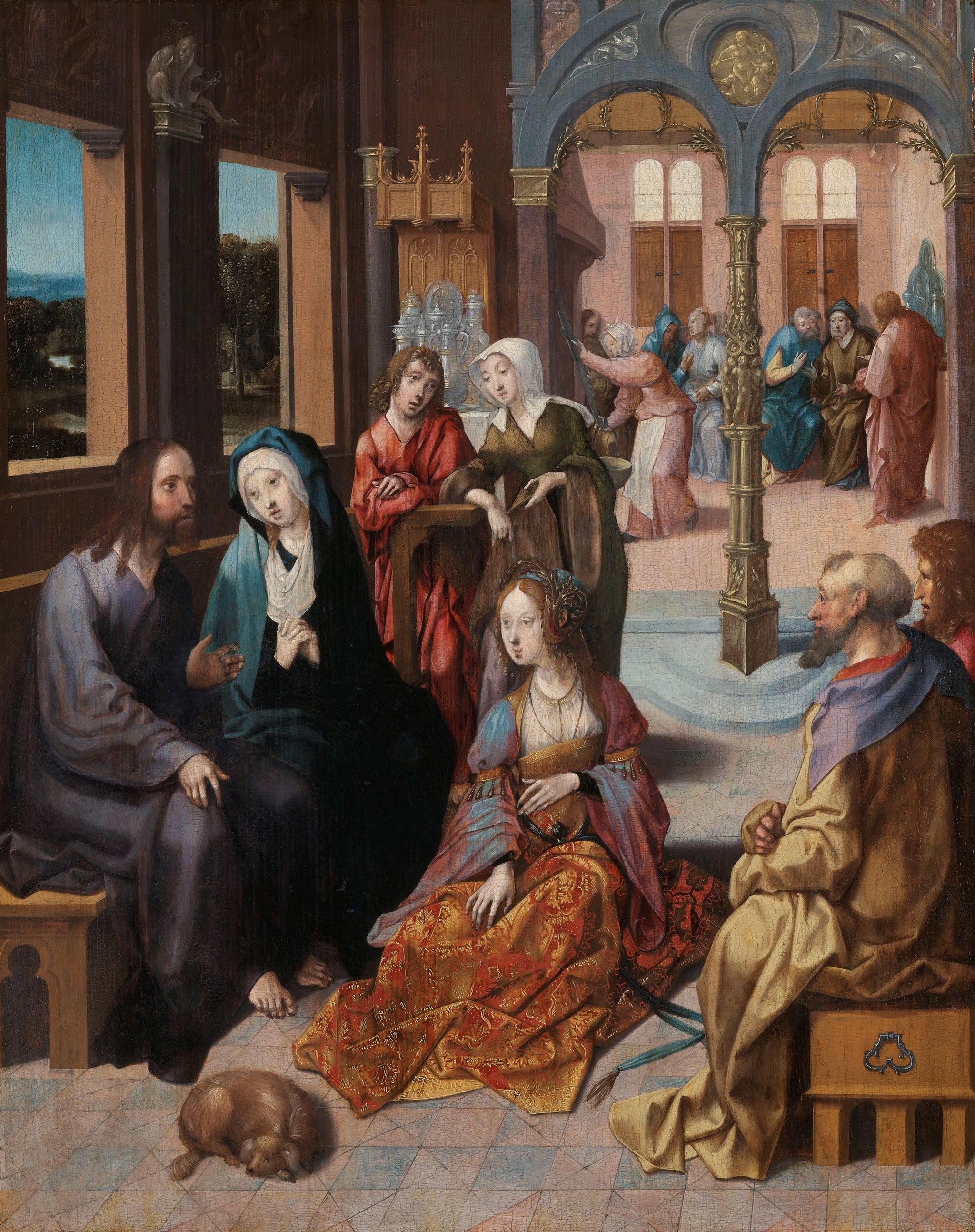 Deuxième visite de Jésus à la maison de Marie et Marthe - Cornelis Engebrechtsz
