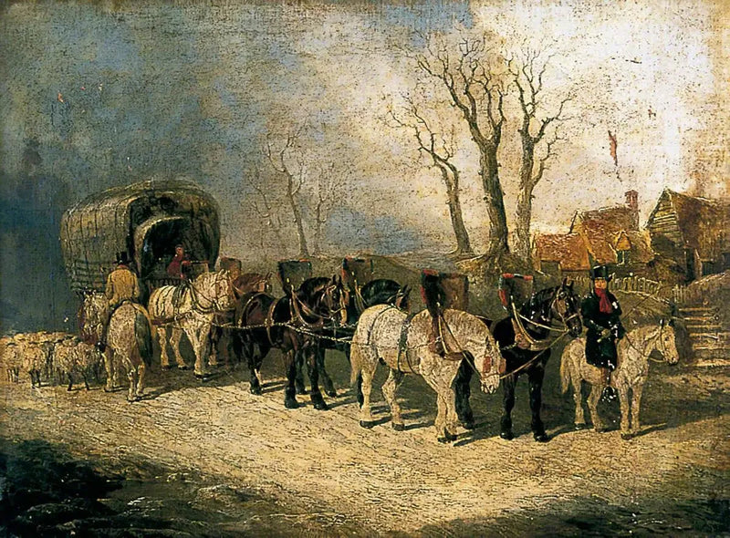 Diacre, transportøren fra London til York, på veien om vinteren - John Frederick Herring, Sr.

Source:
Diacre, le transporteur de Londres à York, sur la route en hiver - John Frederick Herring, Sr.