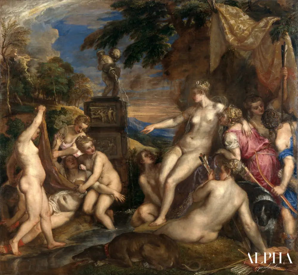 Diana et Callisto - Titien - Reproductions de tableaux et peintures haut de gamme