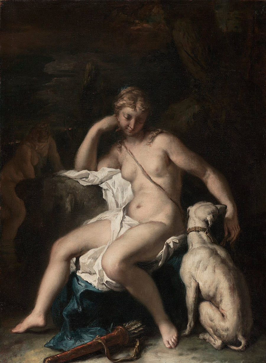 Diana og hunden hennes - Sebastiano Ricci