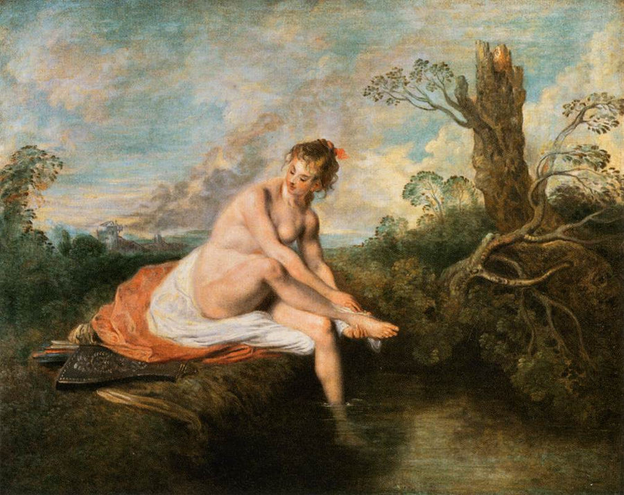 Diane i badet - Antoine Watteau