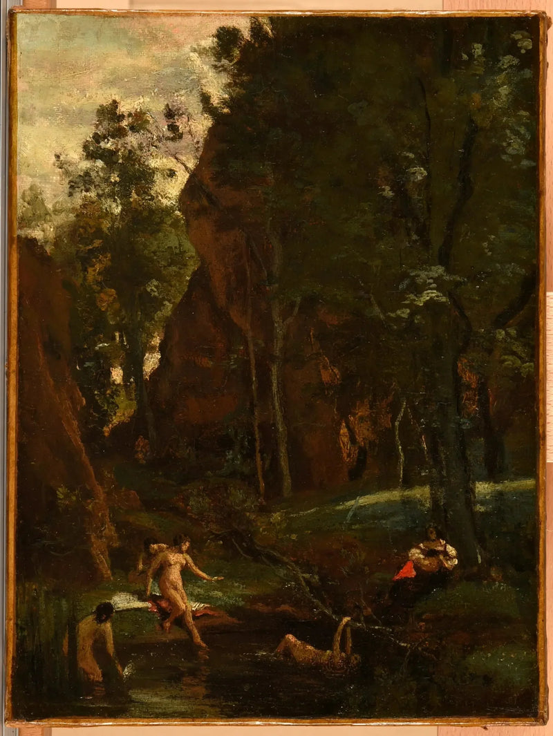 Diane i badet - Jean-Baptiste Camille Corot