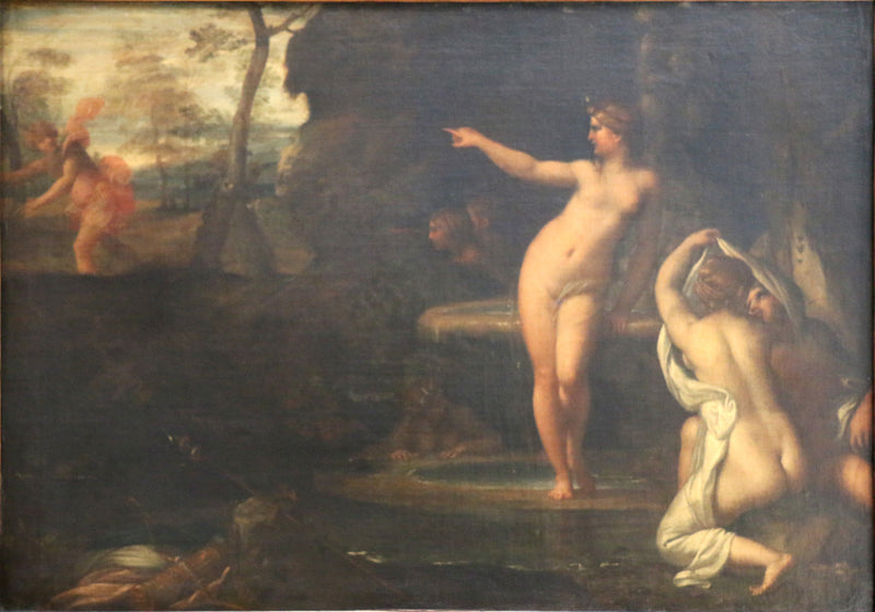 Diane i badet overrasket av Actéon - Annibale Carracci