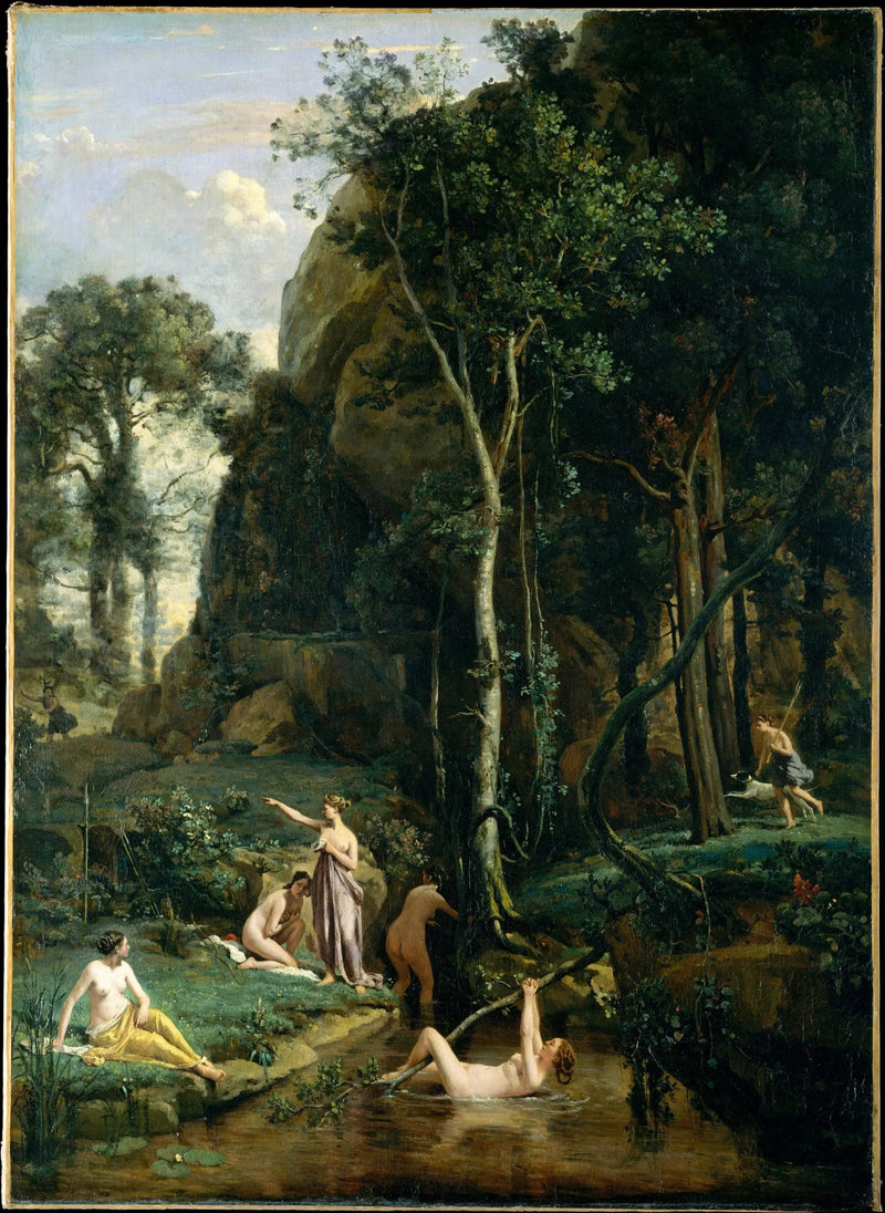 Diane og Aktéon - Jean-Baptiste Camille Corot