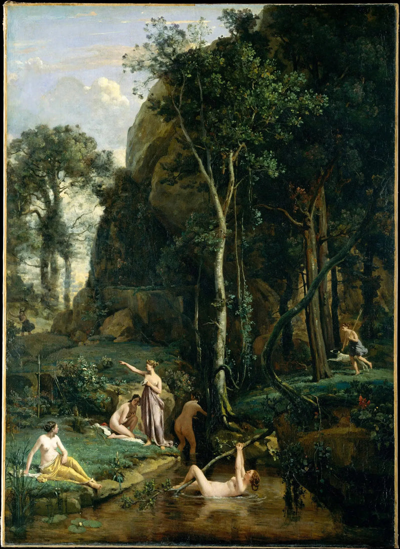 Diane og Aktéon - Jean-Baptiste Camille Corot