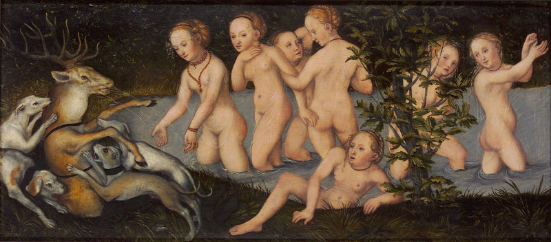 Diane og Aktéon - Lucas Cranach den eldre