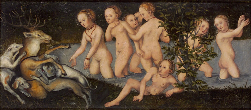 Diane og Aktéon - Lucas Cranach den eldre