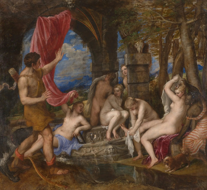 Diane og Aktéon - Titian