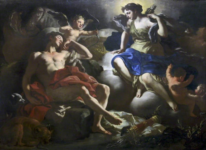 Diane og Endymion - Francesco Solimena