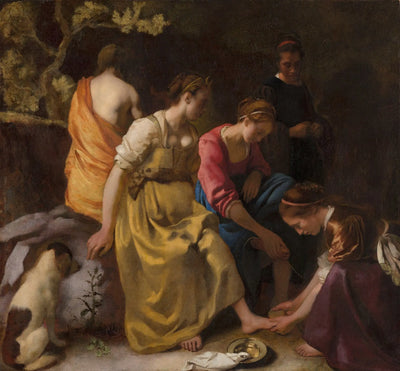 Reproduction du tableau « Diane et ses compagnes - Johannes Vermeer » par Alpha Reproduction en peinture à l’huile