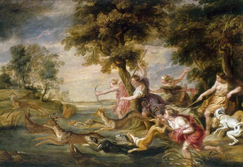 Diane og hennes nymfer på jakt - Peter Paul Rubens