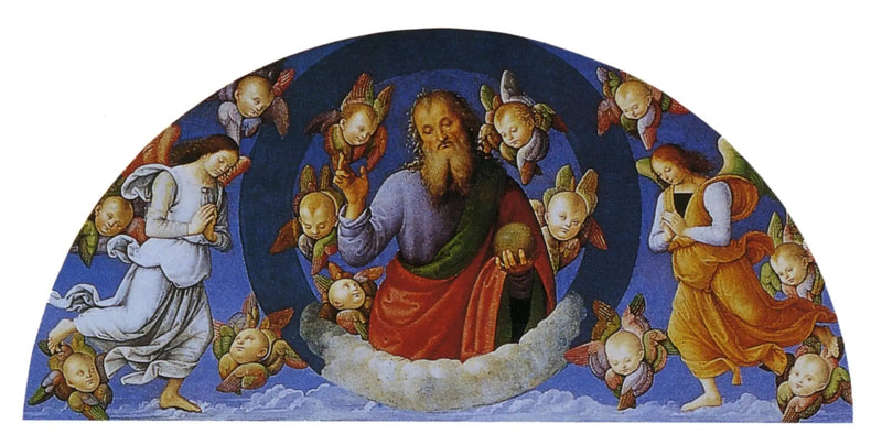 Den velsignende Faderen blant englene - Pietro Perugino