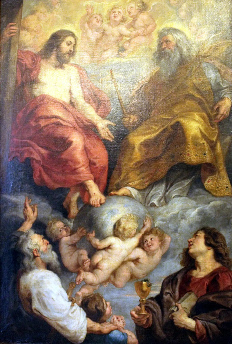 Gud Faderen og Kristus med de hellige Paulus og Johannes, 1616-1617 - Peter Paul Rubens