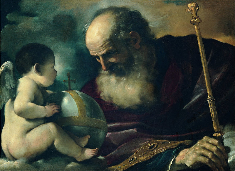 Gud Faderen og Engelen - Guercino