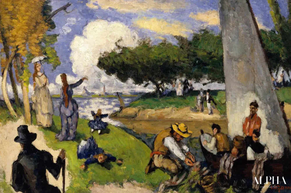 Dimanche après-midi - Paul Cézanne - Reproductions de tableaux et peintures haut de gamme