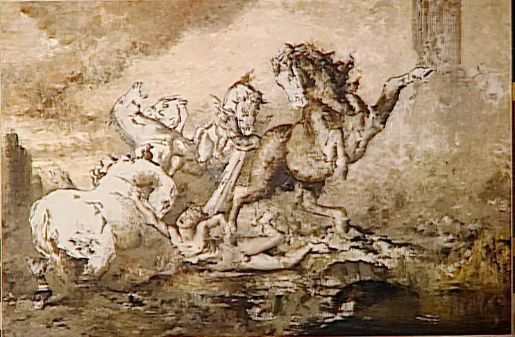 Diomedes fortært av sine hester - Gustave Moreau