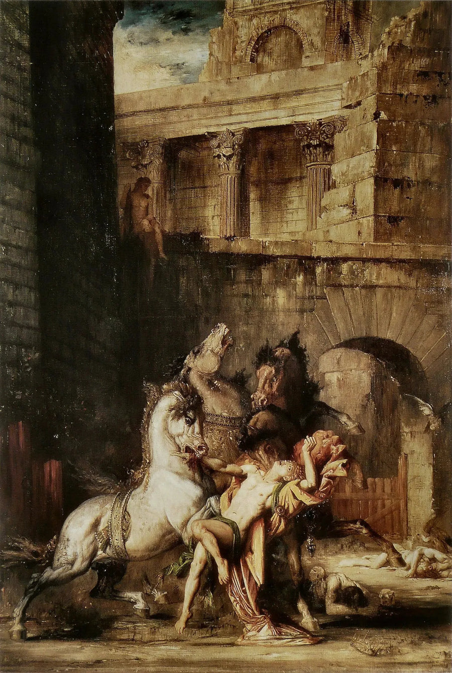 Diomedes fortært av sine hester - Gustave Moreau
