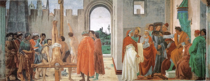 Strid med Simon Magus og Peters korsfestelse - Filippino Lippi