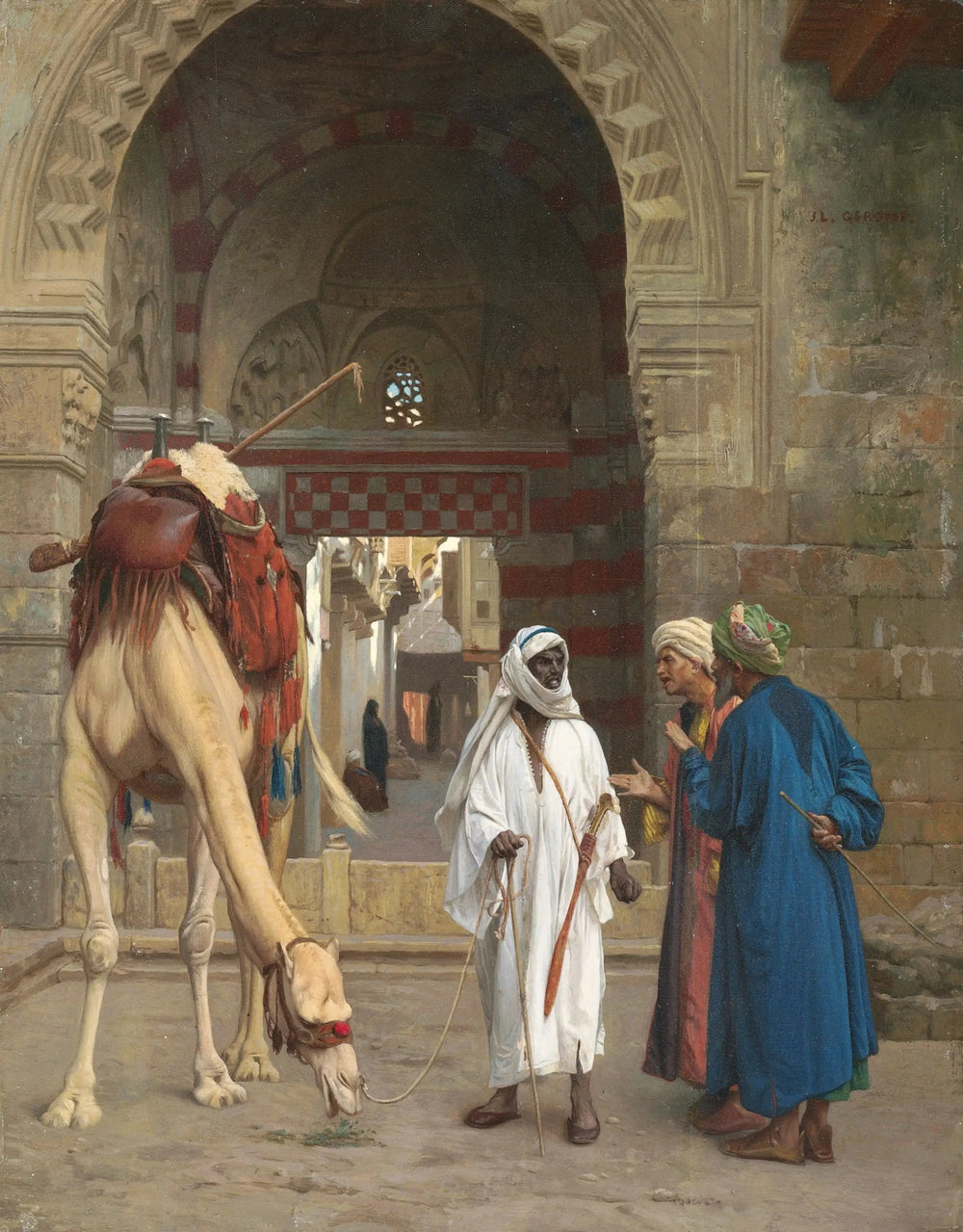 Dispute d'Arabes - Jean-Léon Gérôme image 1 reproduction de peinture à l’huile