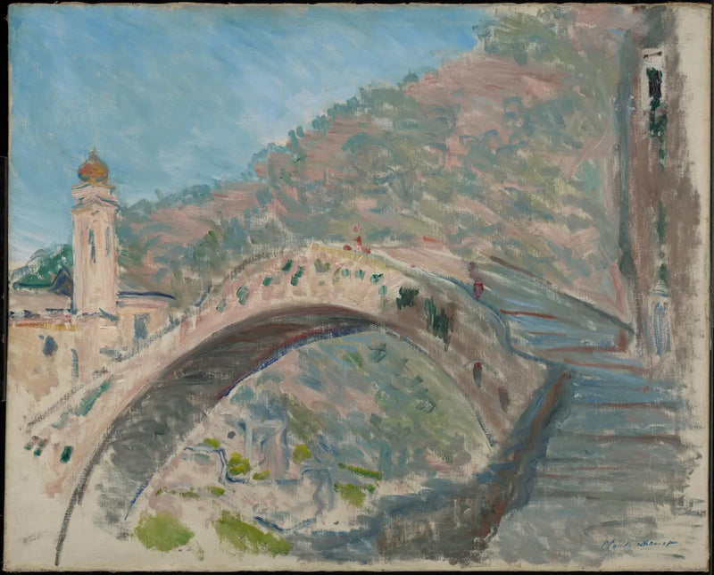 Dolceacqua, den gamle broen over Nervia - Claude Monet