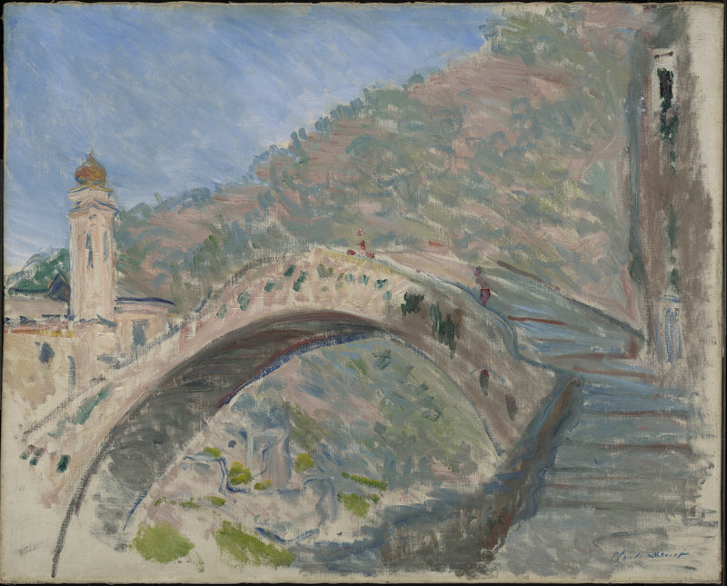 Dolceacqua, den gamle broen over Nervia - Claude Monet