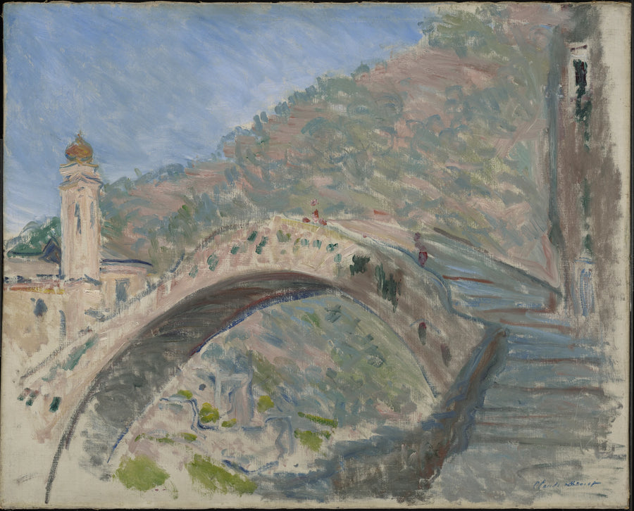 Dolceacqua, den gamle broen over Nervia - Claude Monet